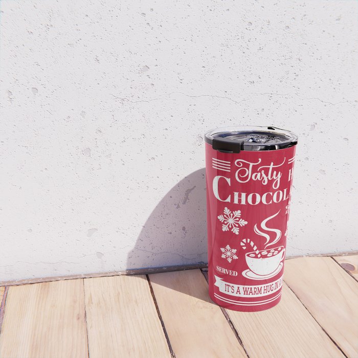 Tasty Hot Chocolate Red Travel Mug Gallery Image 4