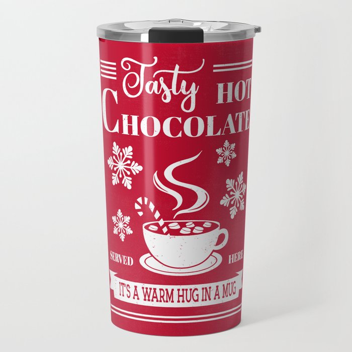Tasty Hot Chocolate Red Travel Mug Gallery Image 1