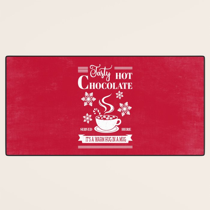 Tasty Hot Chocolate Red Desk Mat Gallery Image 3