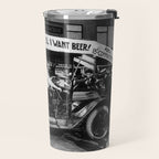 Prohibition, Beer Car, Vintage Black and White Old Photo Travel Mug Gallery Image 2