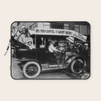 Prohibition, Beer Car, Vintage Black and White Old Photo Laptop Sleeve Gallery Image 1