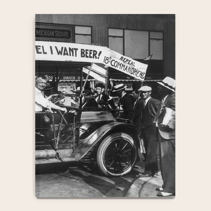 Prohibition, Beer Car, Vintage Black and White Old Photo Notebook Gallery Image 4