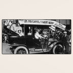 Prohibition, Beer Car, Vintage Black and White Old Photo Desk Mat Gallery Image 3