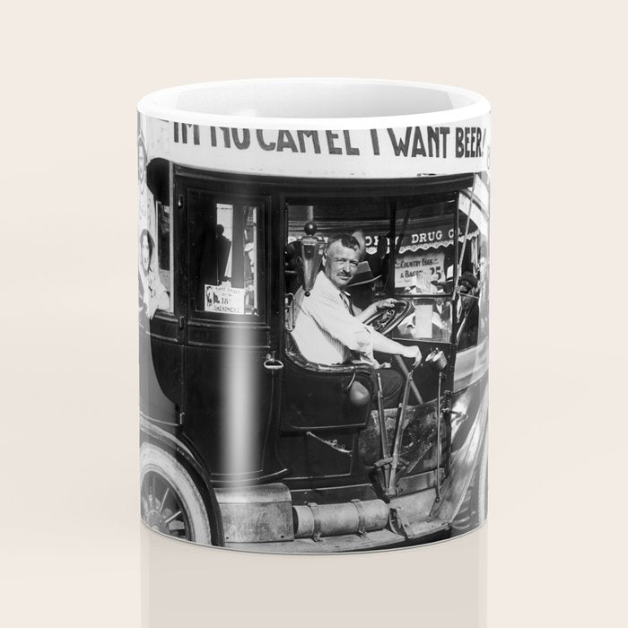 Prohibition, Beer Car, Vintage Black and White Old Photo Coffee Mug Gallery Image 4