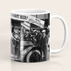 Prohibition, Beer Car, Vintage Black and White Old Photo Coffee Mug Gallery Image 1