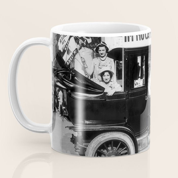 Prohibition, Beer Car, Vintage Black and White Old Photo Coffee Mug Gallery Image 3