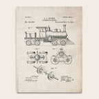 Train Locomotive Patent - Steam Train Art - Antique Notebook Gallery Image 4