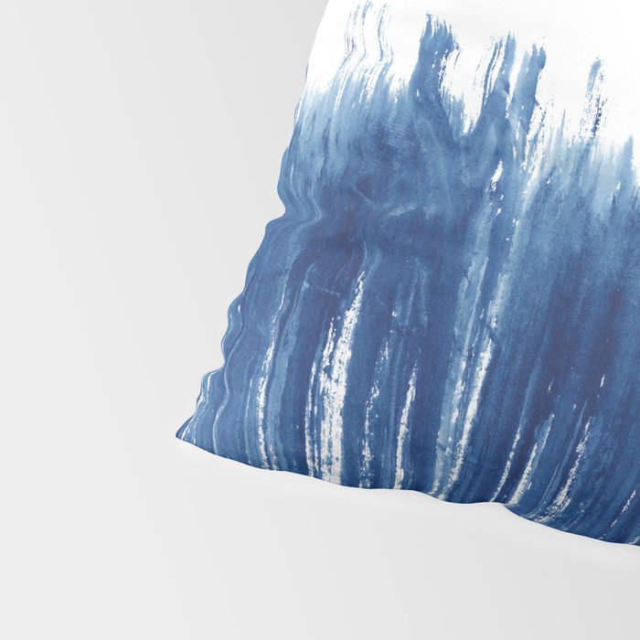 Indigo Abstract Brush Strokes | No. 5 Pillow Sham Gallery Image 4