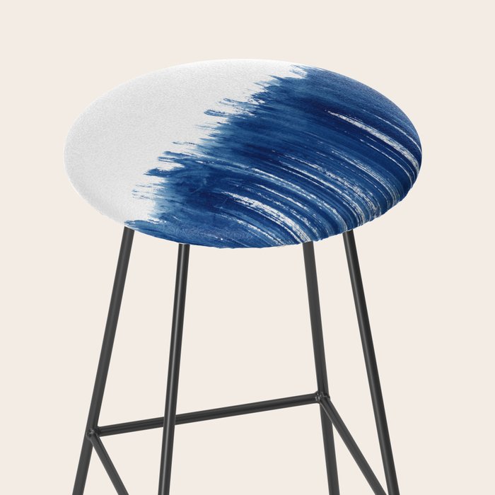 Indigo Abstract Brush Strokes | No. 5 Stool Gallery Image 2