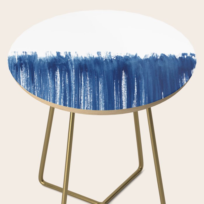 Indigo Abstract Brush Strokes | No. 5 Side Table Gallery Image 2