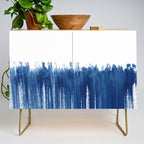 Indigo Abstract Brush Strokes | No. 5 Credenza Gallery Image 1