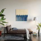 Indigo Abstract Brush Strokes | No. 5 Wood Wall Art Gallery Image 2