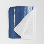 Indigo Abstract Brush Strokes | No. 5 Throw Blanket Gallery Image 3