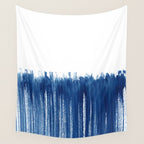 Indigo Abstract Brush Strokes | No. 5 Wall Tapestry Gallery Image 4