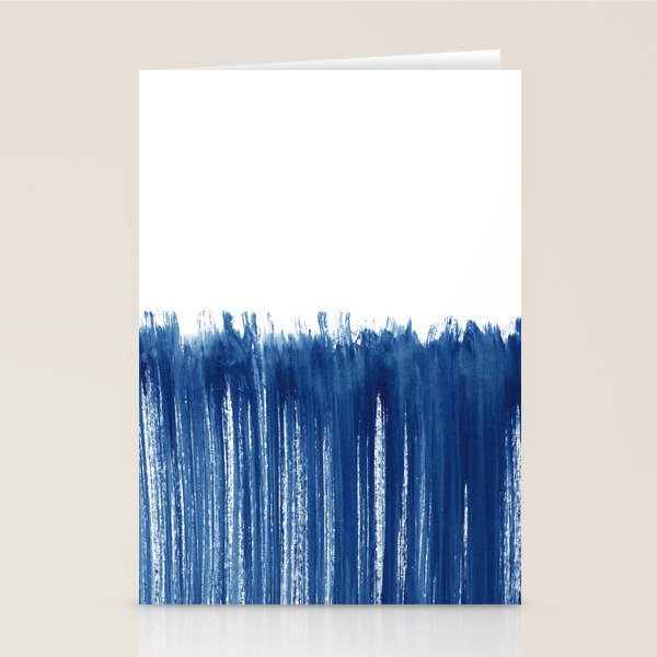 Indigo Abstract Brush Strokes | No. 5 Stationery Card Gallery Image 2