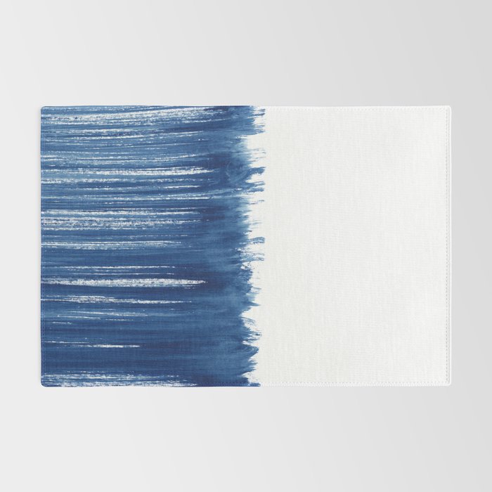 Indigo Abstract Brush Strokes | No. 5 Rug Gallery Image 2