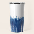 Indigo Abstract Brush Strokes | No. 5 Travel Mug Gallery Image 1