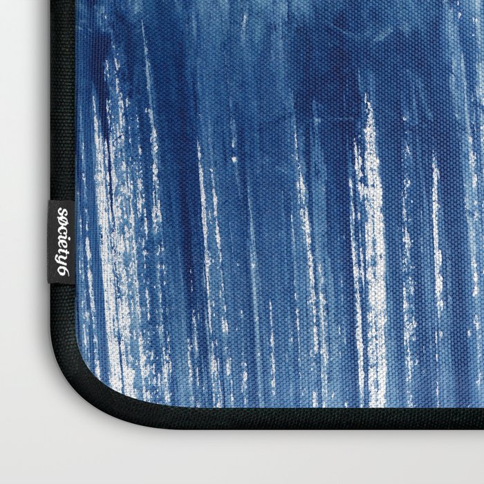 Indigo Abstract Brush Strokes | No. 5 Laptop Sleeve Gallery Image 3