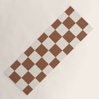 Checkered (Brown Cream) Yoga Mat Gallery Image 1