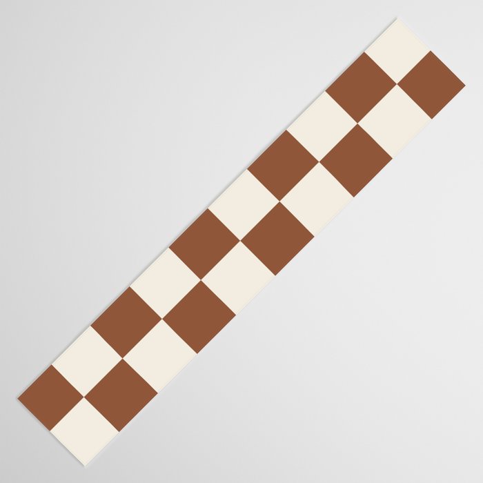 Checkered (Brown Cream) Table Runner Gallery Image 3