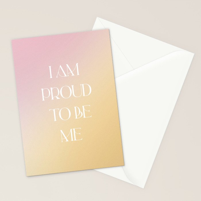 I Am Proud To Be Me Stationery Card Gallery Image 2