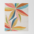 Multicolorful Leaf Design Throw Blanket Gallery Image 2