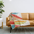 Multicolorful Leaf Design Throw Blanket Gallery Image 1