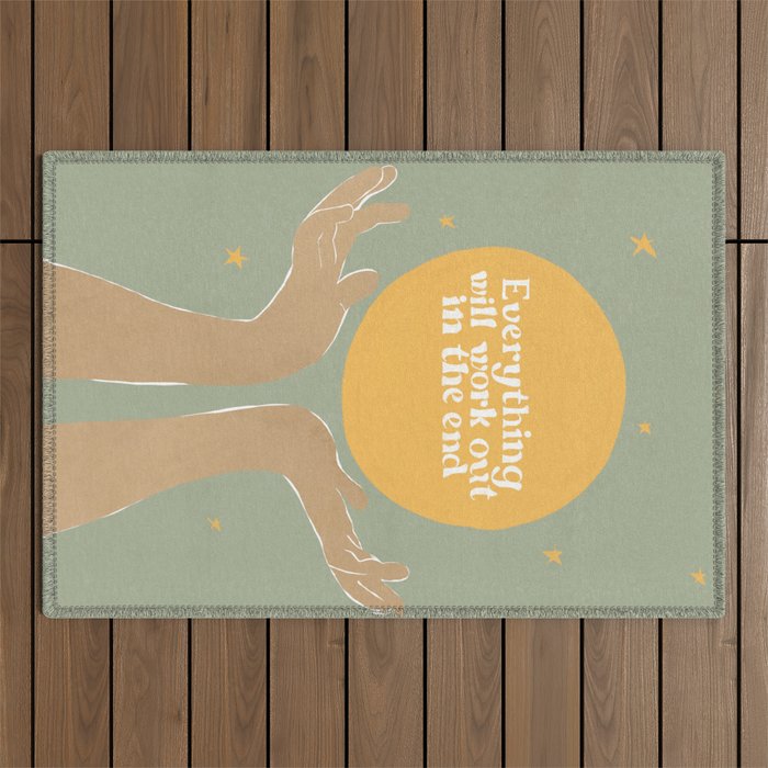 Everything Will Work Out In The End Outdoor Rug Gallery Image 1