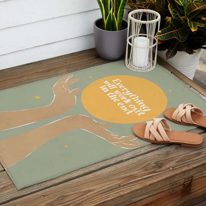 Everything Will Work Out In The End Outdoor Rug Gallery Image 2