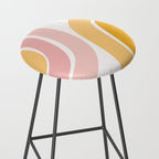 Abstract Shapes 37 in Mustard Yellow and Pale Pink Stool Gallery Image 2