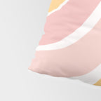 Abstract Shapes 37 in Mustard Yellow and Pale Pink Pillow Sham Gallery Image 4