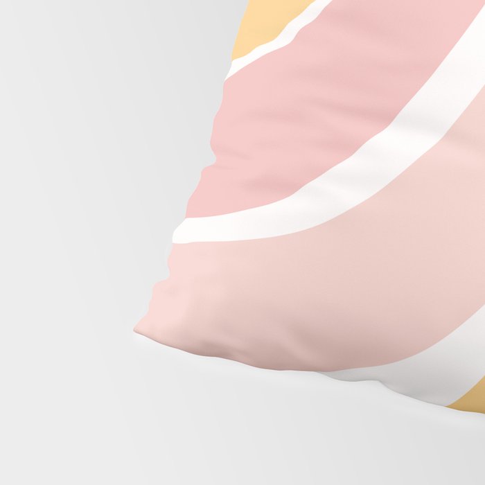 Abstract Shapes 37 in Mustard Yellow and Pale Pink Pillow Sham Gallery Image 4