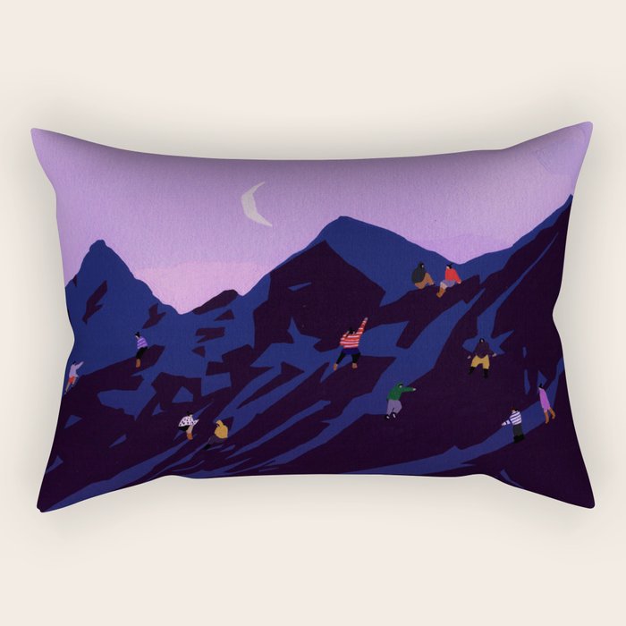 Moonlight mountain Rectangular Pillow Gallery Image 2