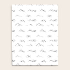Black and white mountain landscape pattern Notebook Gallery Image 4