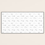 Black and white mountain landscape pattern Desk Mat Gallery Image 3