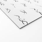Black and white mountain landscape pattern Welcome Mat Gallery Image 2