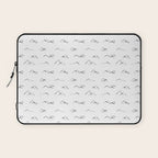 Black and white mountain landscape pattern Laptop Sleeve Gallery Image 1