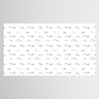 Black and white mountain landscape pattern Tablecloth Gallery Image 2