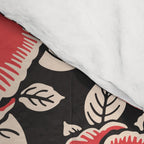 Traditional vintage red rose flower art pattern Comforter Gallery Image 4