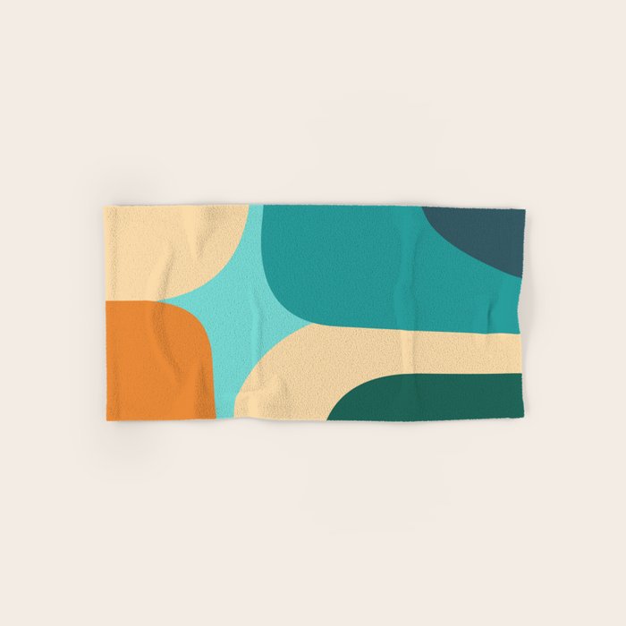 Mid Century Color Blocks Bath Towel Gallery Image 1