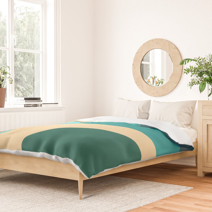 Mid Century Color Blocks Duvet Cover Gallery Image 2