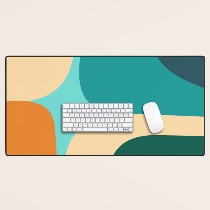 Mid Century Color Blocks Desk Mat Gallery Image 1