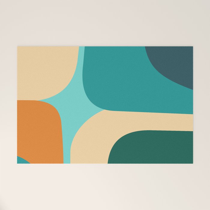 Mid Century Color Blocks Welcome Mat Gallery Image 1