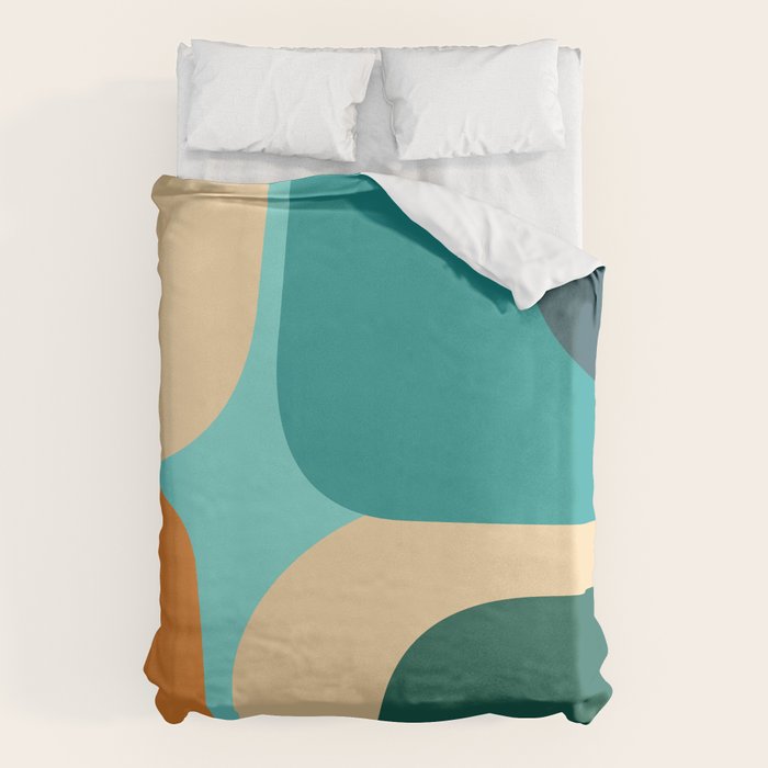 Mid Century Color Blocks Duvet Cover Gallery Image 6