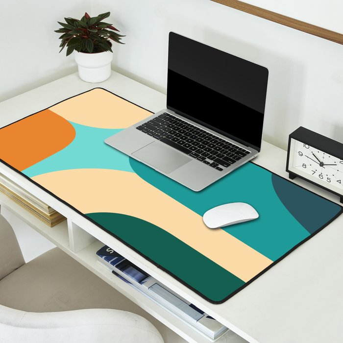 Mid Century Color Blocks Desk Mat Gallery Image 2