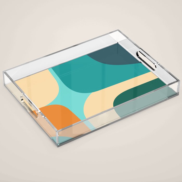 Mid Century Color Blocks Acrylic Tray Gallery Image 1
