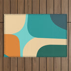 Mid Century Color Blocks Outdoor Rug Gallery Image 1