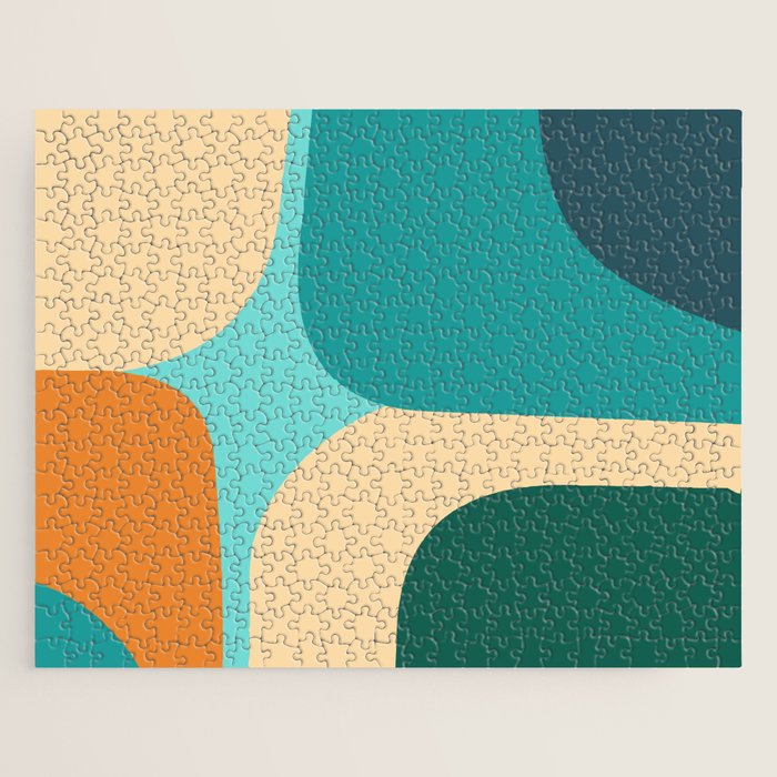 Mid Century Color Blocks Jigsaw Puzzle Gallery Image 1