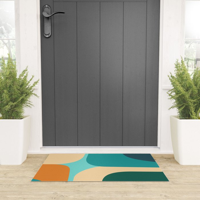 Mid Century Color Blocks Welcome Mat Gallery Image 3