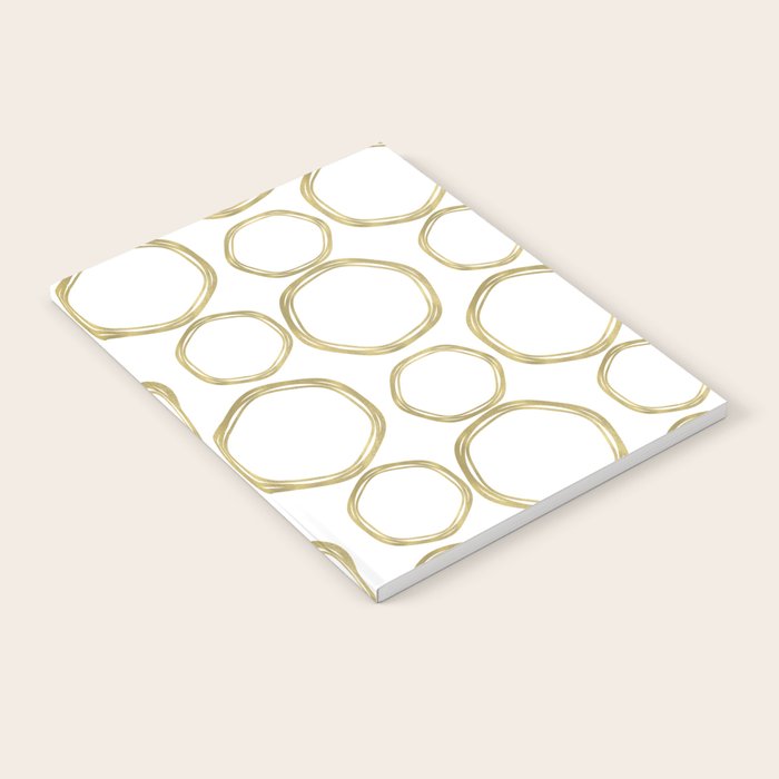 White & Gold Circles Notebook Gallery Image 2